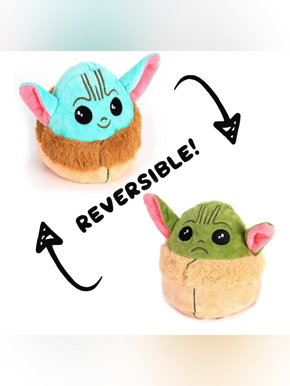 BNIP Reversible 6" Baby Yoda Plush